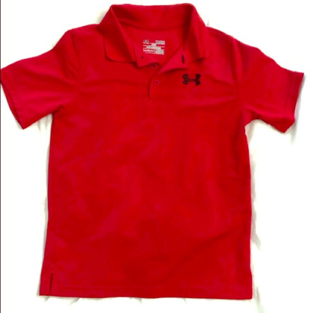Kid’s Under Armour Red Golf shirt Size Youth Large